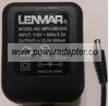LENMAR WP4106120D AC ADAPTER 12VDC 500mA USED 2x5.5x9.2mm -(+)-